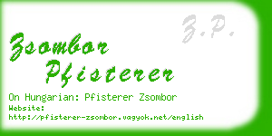 zsombor pfisterer business card